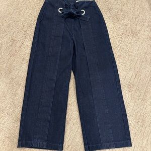 Nordstrom top shop denim wide leg jeans/pants